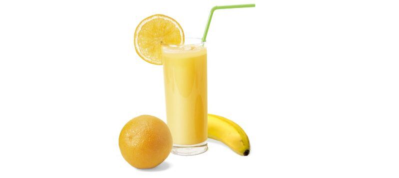 batido con plátano e laranxa para beber dieta